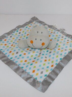 Garanimals Hippo Diamond Gray plush Security blanket Security Blanket Baby Lovey